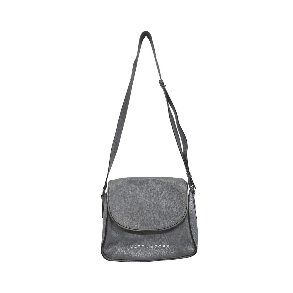 Marc‎ Jacobs Gotham City Messenger Grey Pebbled Leather Crossbody Bag